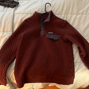 Mens cotton quilted snap t sweater